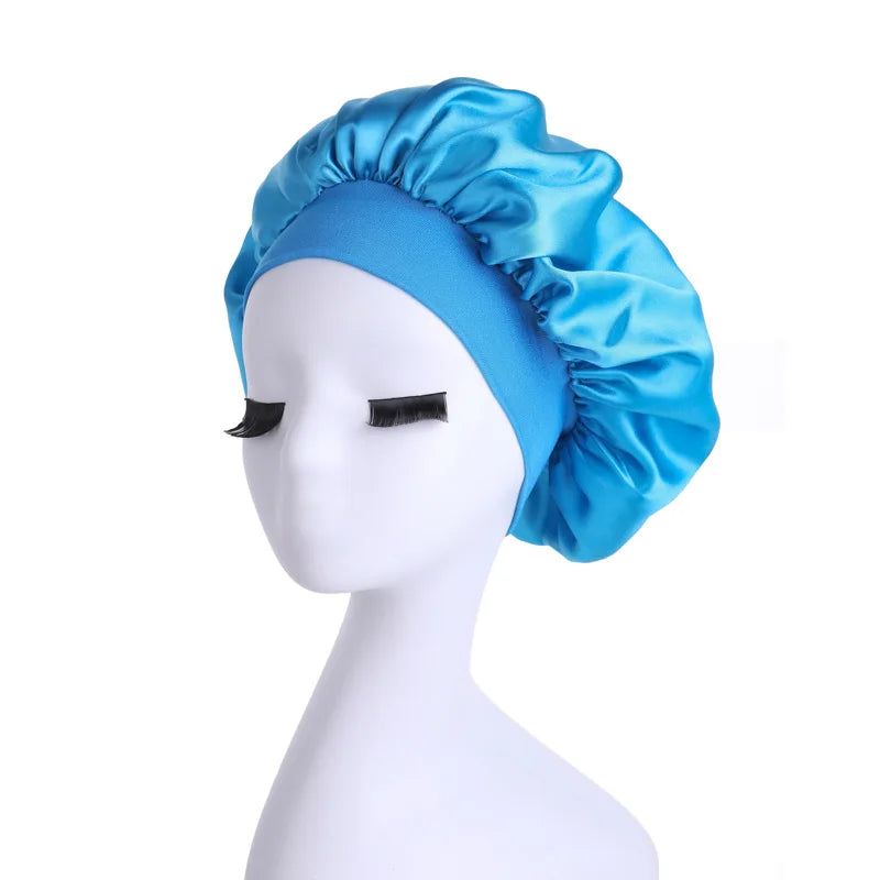 Silk Satin Hair Bonnet for Women – Frizz-Free Sleep Cap for Natural, Curly & Protective Styles