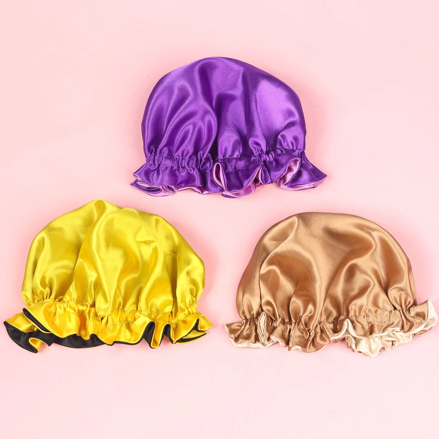 Kids Satin Sleeping Cap – Double-Layer Baby Hair Bonnet for Girls, Boys Soft Octopus-Style Sleep Hat for Curly & Natural Hair