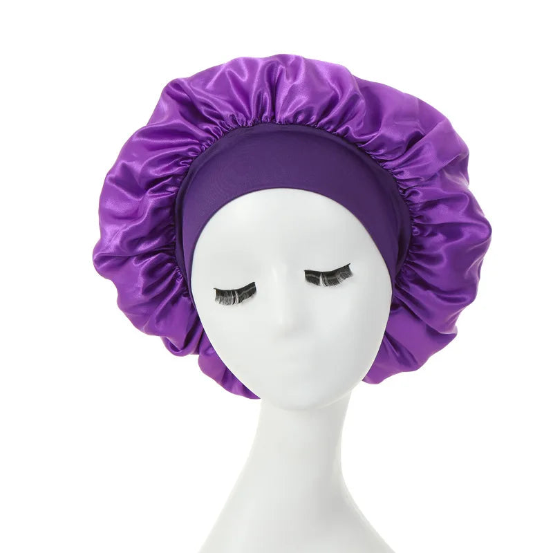 Silk Satin Hair Bonnet for Women – Frizz-Free Sleep Cap for Natural, Curly & Protective Styles