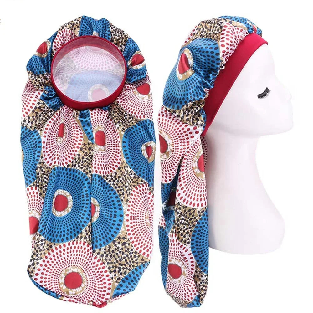 Unisex Long Hair Sock Bonnet – Elastic Dreadlock & Braid Sleep Cap, Turban Night Hat for Men & Women | Protective Hair Care Nightcap