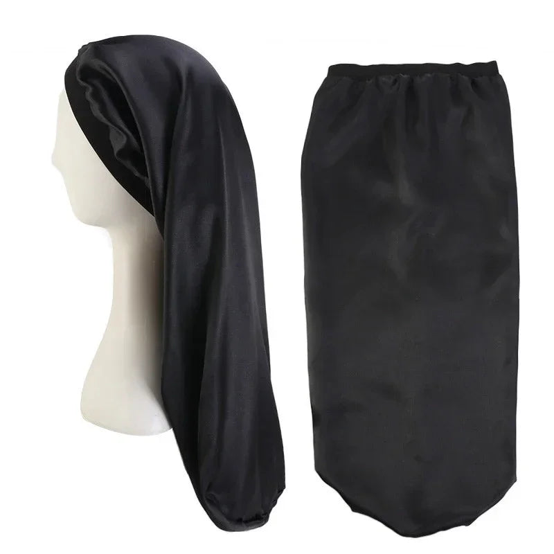 Unisex Long Hair Sock Bonnet – Elastic Dreadlock & Braid Sleep Cap, Turban Night Hat for Men & Women | Protective Hair Care Nightcap