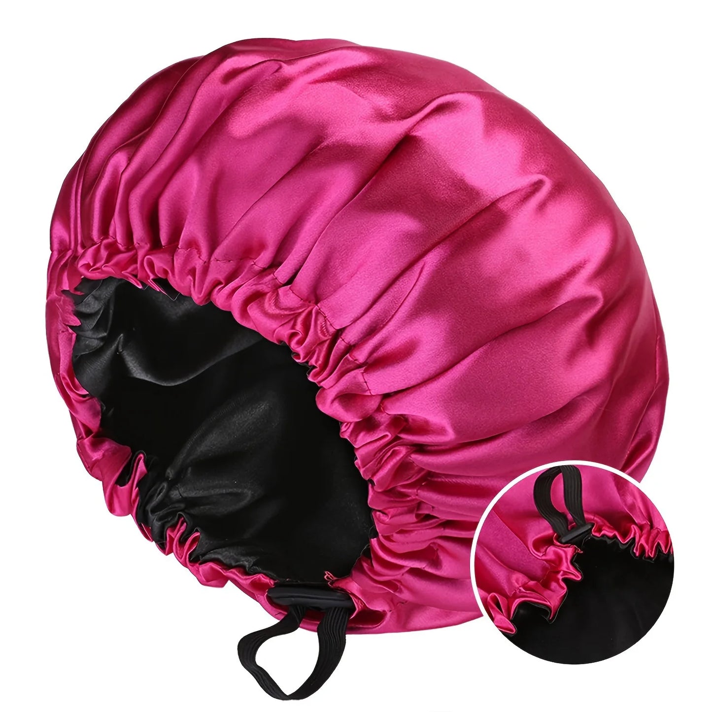 Reversible Satin Sleep Cap – Adjustable Chemo Headwear & Elastic Hair Care Bonnet for Women & Men