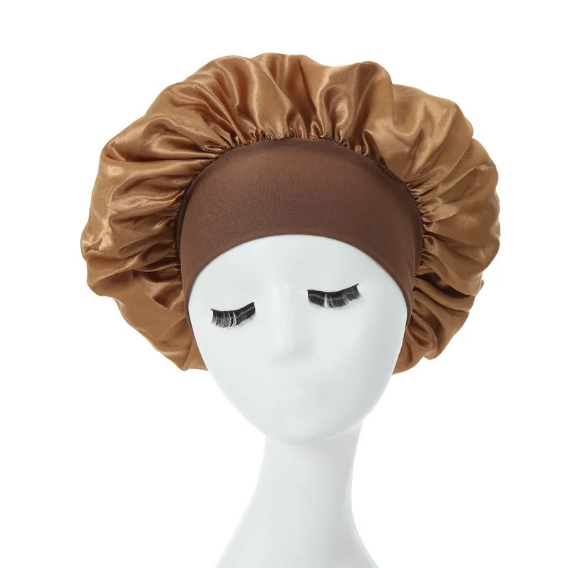 Silk Satin Hair Bonnet for Women – Frizz-Free Sleep Cap for Natural, Curly & Protective Styles
