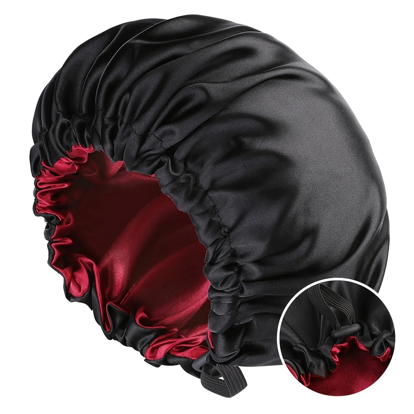 Reversible Satin Sleep Cap – Adjustable Chemo Headwear & Elastic Hair Care Bonnet for Women & Men