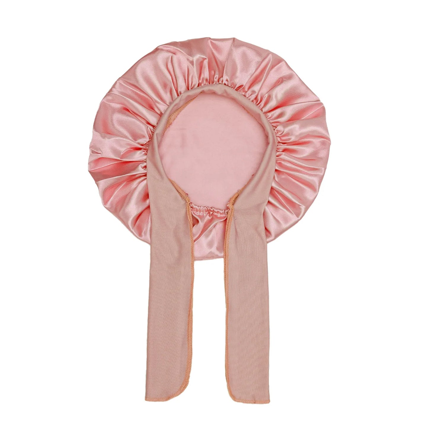 Kids Satin Bonnet – Print Sleep Cap with Wide Elastic Band & Ribbon Tie