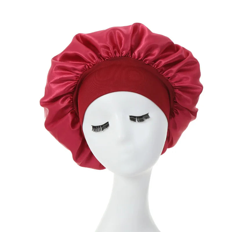 Silk Satin Hair Bonnet for Women – Frizz-Free Sleep Cap for Natural, Curly & Protective Styles