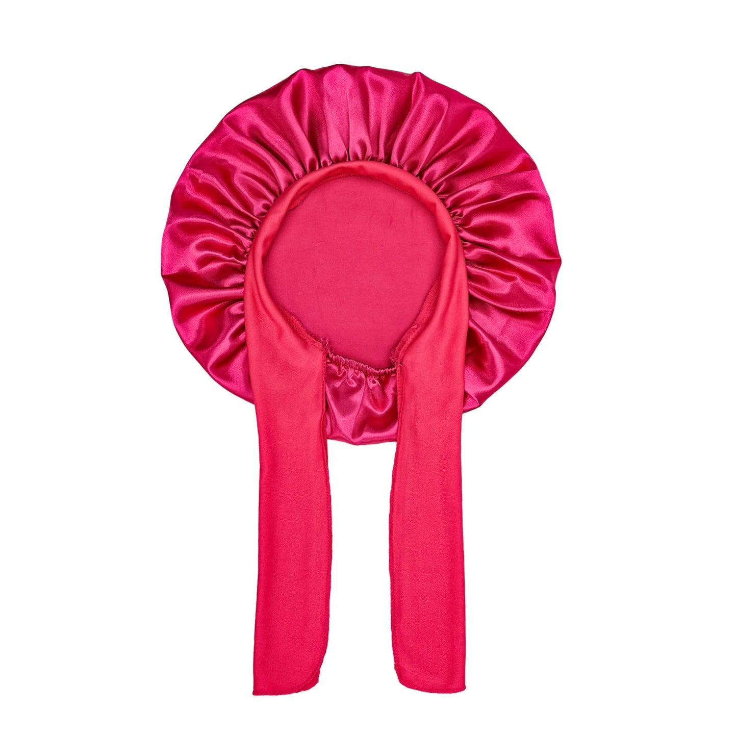 Kids Satin Bonnet – Print Sleep Cap with Wide Elastic Band & Ribbon Tie