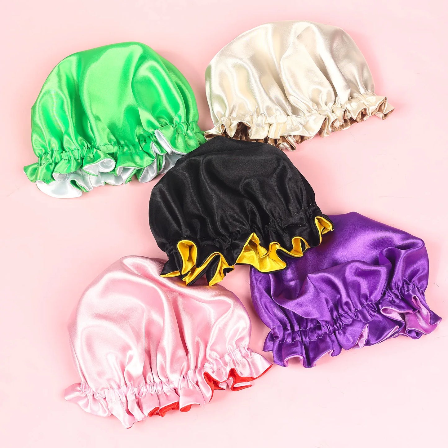 Kids Satin Sleeping Cap – Double-Layer Baby Hair Bonnet for Girls, Boys Soft Octopus-Style Sleep Hat for Curly & Natural Hair