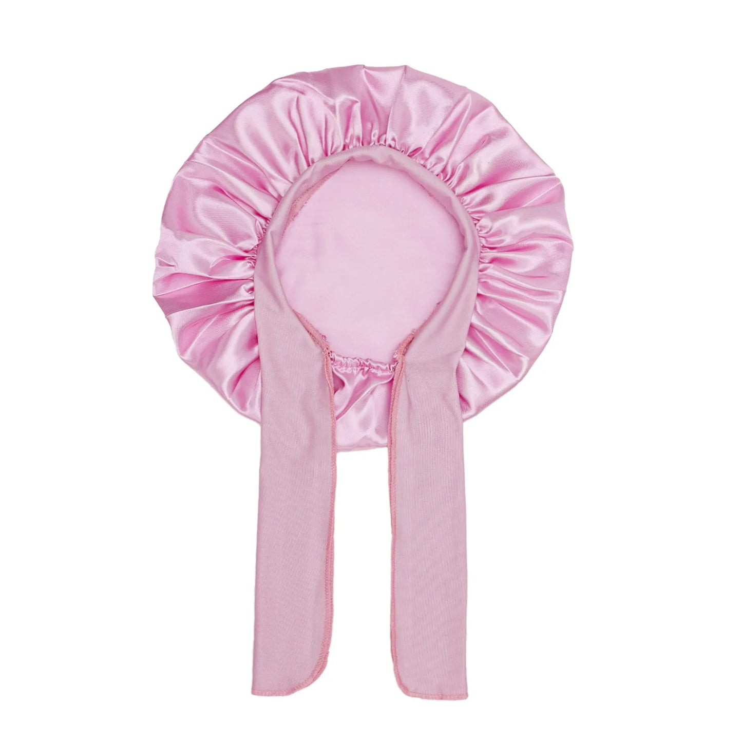 Kids Satin Bonnet – Print Sleep Cap with Wide Elastic Band & Ribbon Tie
