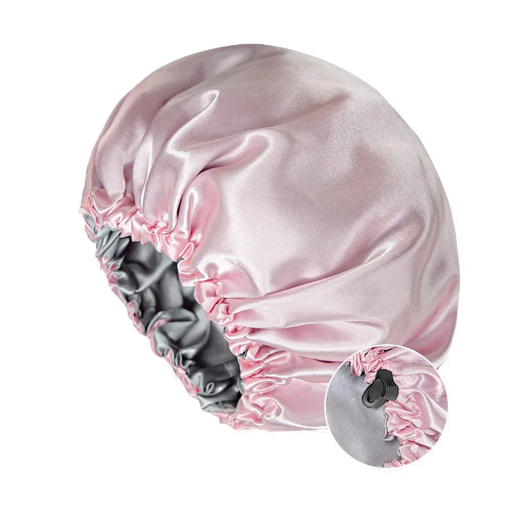 Reversible Satin Sleep Cap – Adjustable Chemo Headwear & Elastic Hair Care Bonnet for Women & Men