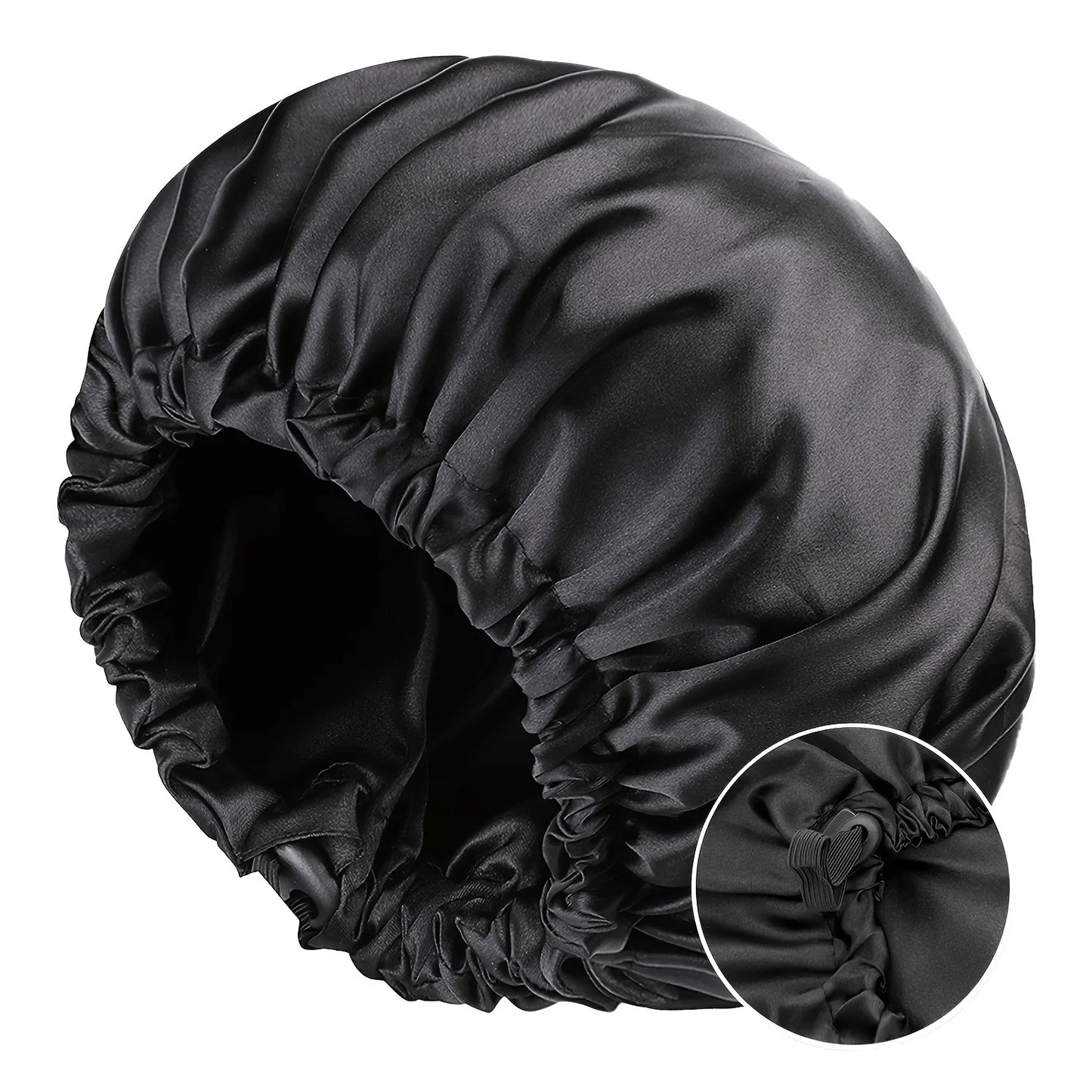 Reversible Satin Sleep Cap – Adjustable Chemo Headwear & Elastic Hair Care Bonnet for Women & Men