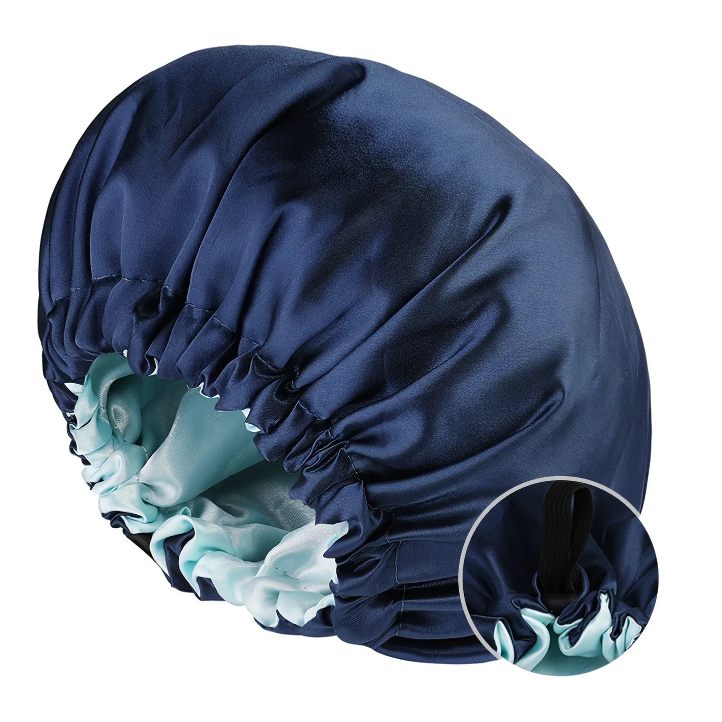 Reversible Satin Sleep Cap – Adjustable Chemo Headwear & Elastic Hair Care Bonnet for Women & Men