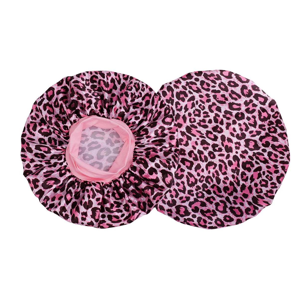 Leopard Print Satin Sleep Bonnet for Women – Single-Layer Nightcap for Frizz-Free Hair Care